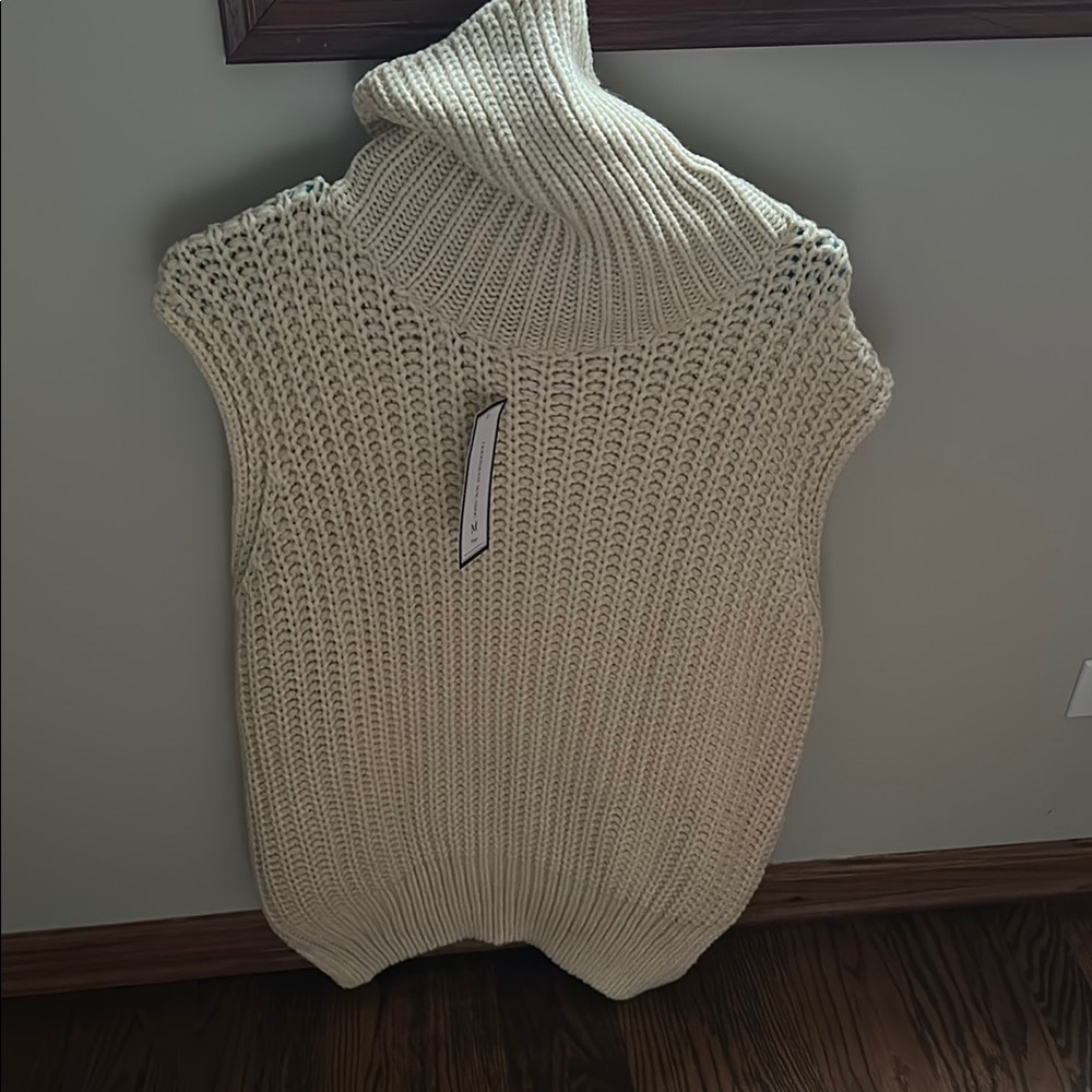 Goodnight Macaroon Cream Knit Turtleneck Sweater